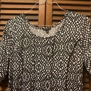 Sami &‎ Jo: Black & White Geometric Design Dress